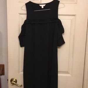 Long black dress with shoulder less sleeve. Size M